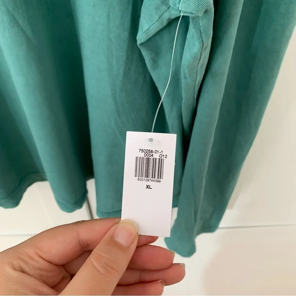 Old Navy Teal Vintage Easy Puff Sleeve Top Size XL